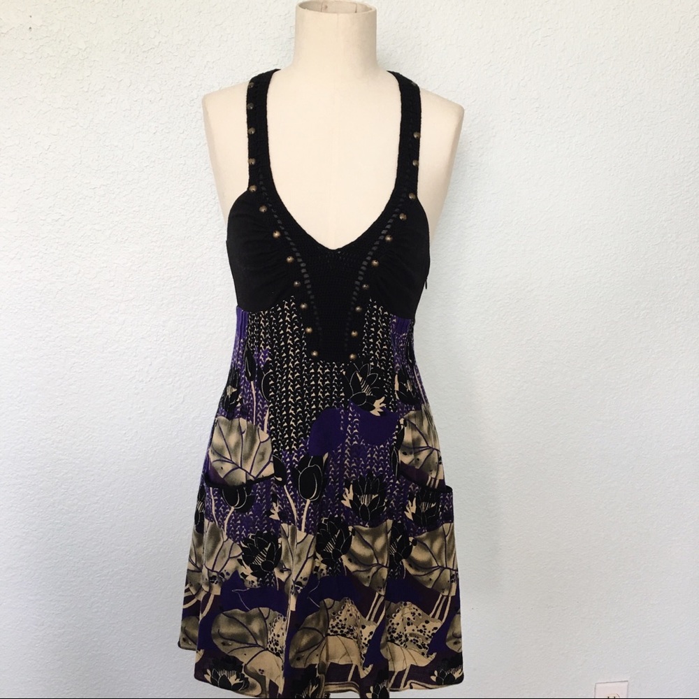 Free People crochet beaded dress